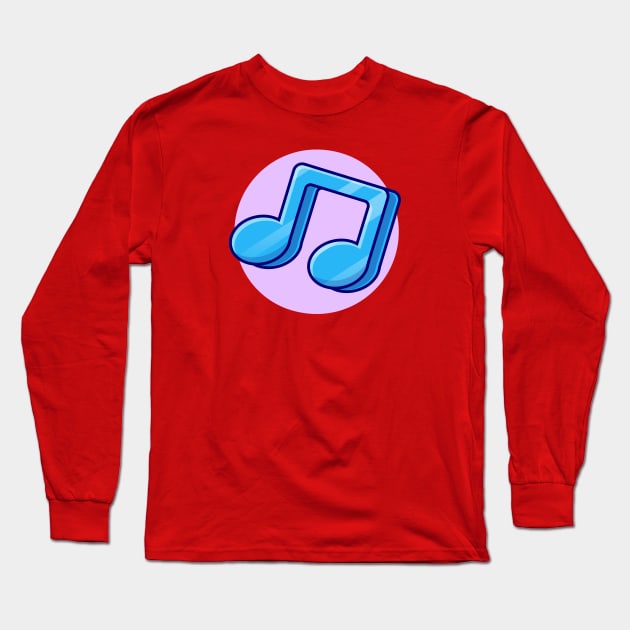 Colorful Music Note Cartoon Vector Icon Illustration (2) Long Sleeve T-Shirt by Catalyst Labs